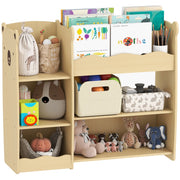 Scaffale per bambini 3 livelli ¨C zephmum ¨C naturale 92x29x79cm