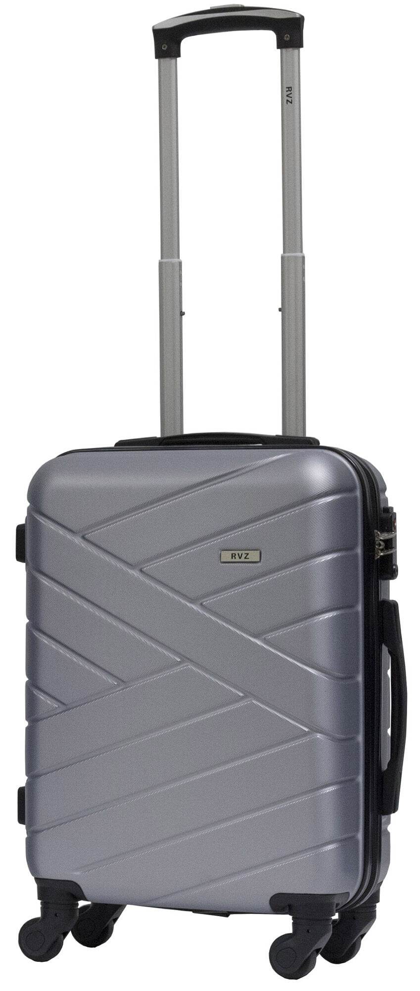 Trolley Valigia Bagaglio a Mano Rigida in ABS 4 Ruote TSA Ravizzoni Giove Silver