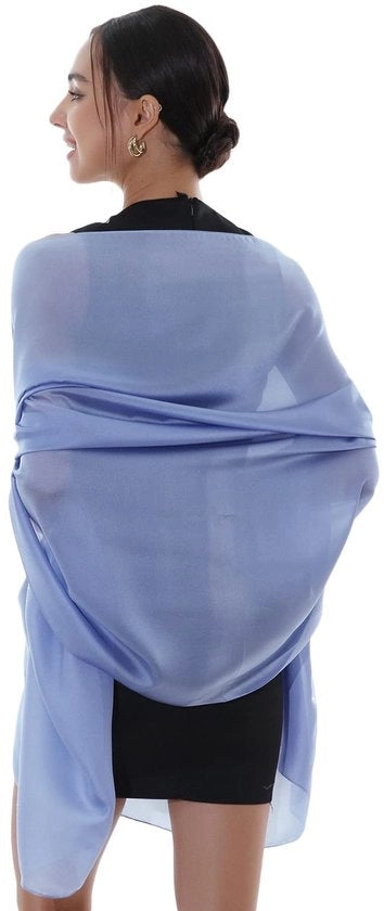 Stola Elegante per Donna, Omslagdoek Leggero, Blu