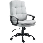 Sedia da Ufficio Ergonomica 63x70x102-112 cm Altezza Regolabile e Dondolo Grigio