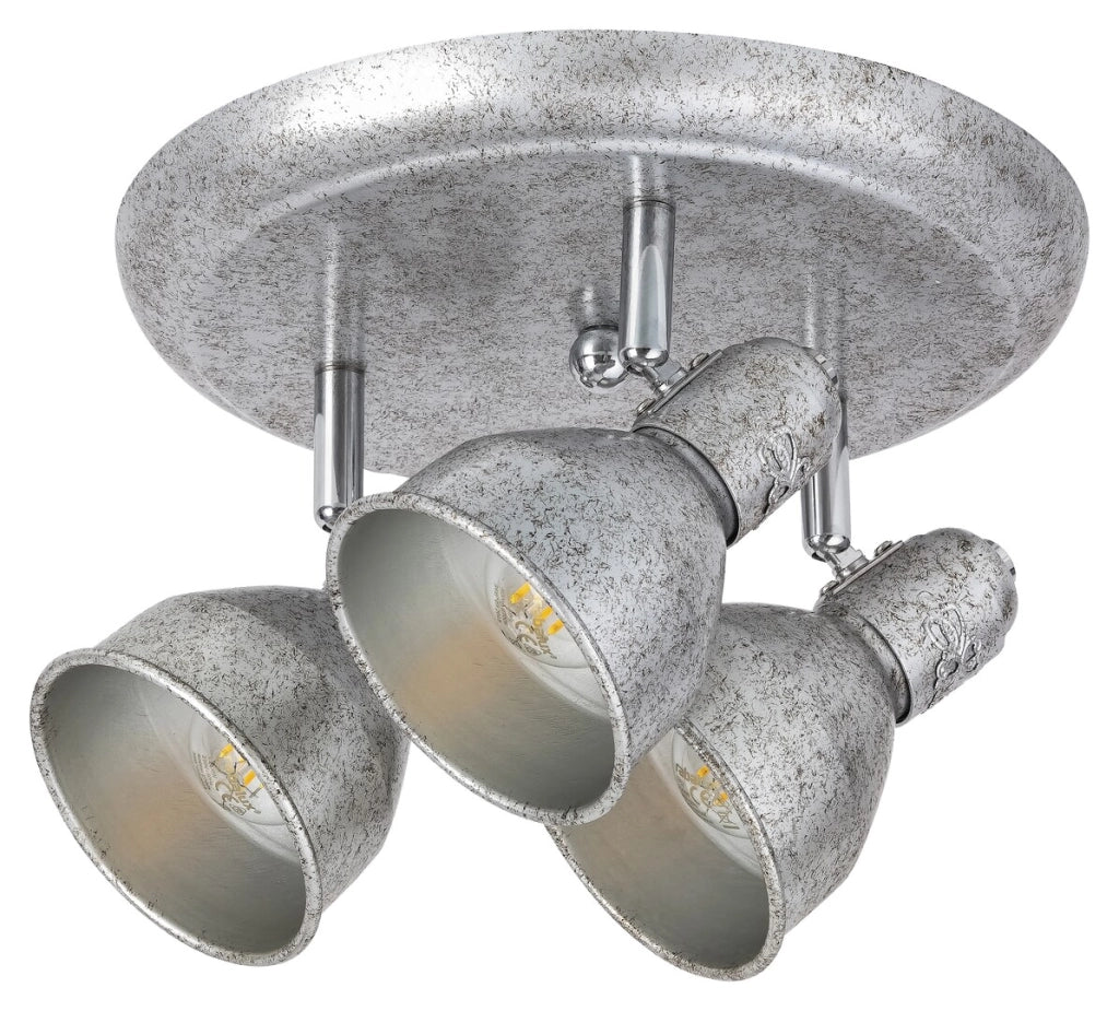 Faretto soffitto argento antico 3xE14 40W Thelma Rabalux