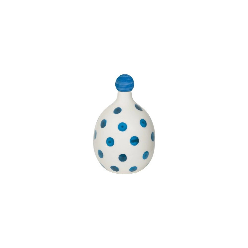 Lido - Bottiglia in ceramica a Pois Azzurre Zafferano