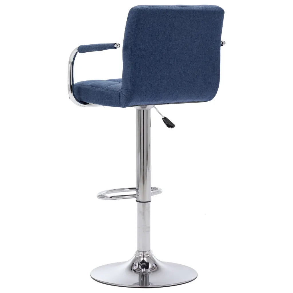 vidaXL Sedie da Bar 2 pz Blu in Tessuto