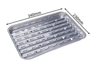 Aluminiùm Folia per BBQ - 15 pezzi - Strato antiaderente - Pad per BBQ - BBQ sicuro - Scodella in allumìnio per BBQ - Accessori per BBQ - Attrezzatura per BBQ - Contenitore in allumìnio per cottura - 340*230*23mm（9800ml）