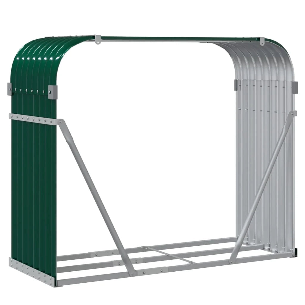 Portalegna 120 x 45 x 100 cm acciaio zincato verde 02_0043756