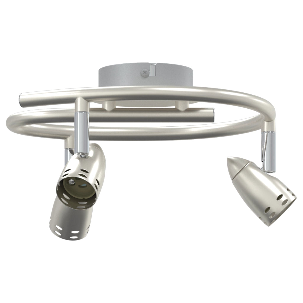 Faro da soffitto 3 vie regolabili in nichel opaco GU10