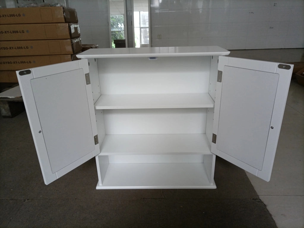ARMADIO DA BAGNO con specchio 54,6 x 19,8 x 60 cm Bianco MDF