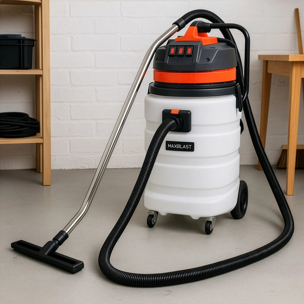 Aspirapolvere industriale 90L secco/umido con tubo 5 m e accessori