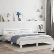 Giroletto con LED senza Materasso-Struttura Letto Bianco 180x200 cm 657933