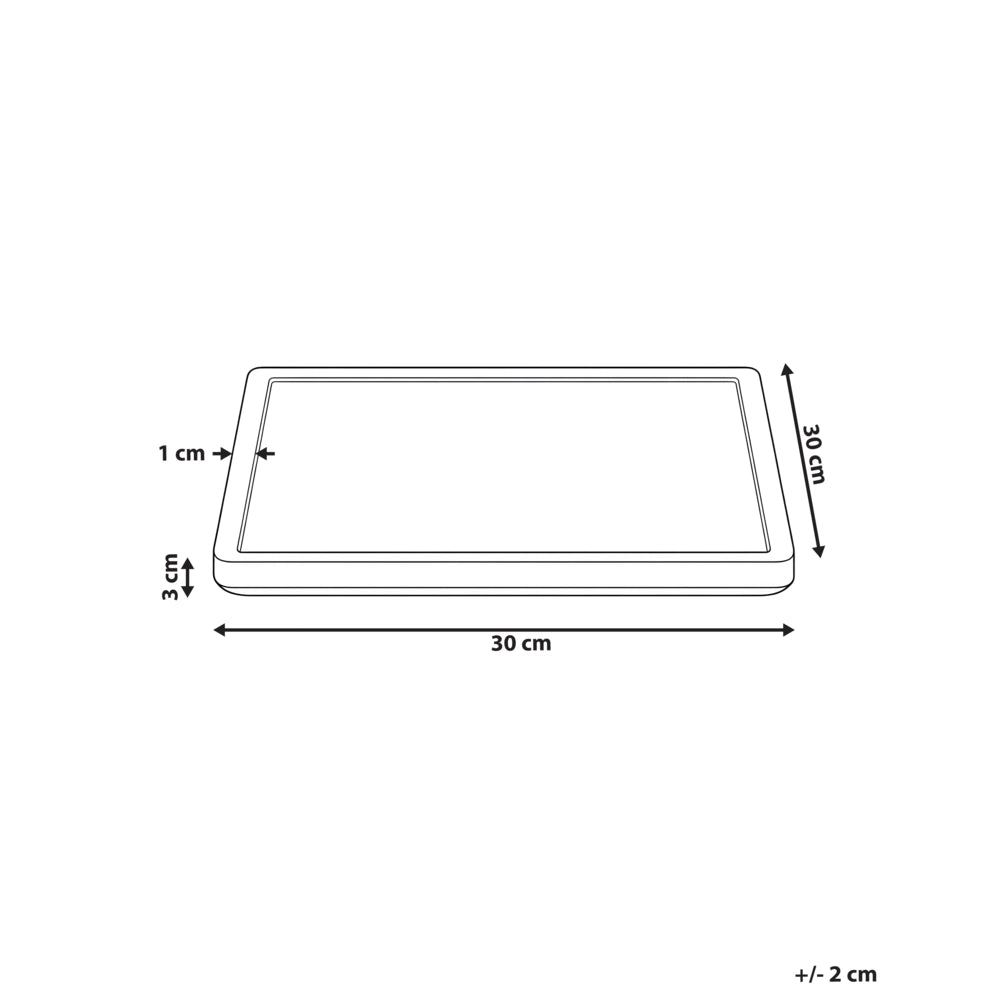 Plafoniera LED Nero in Materiale Sintetico Quadrata 30 cm Pannello Luminoso LED a Filo Soffitto con Telecomando