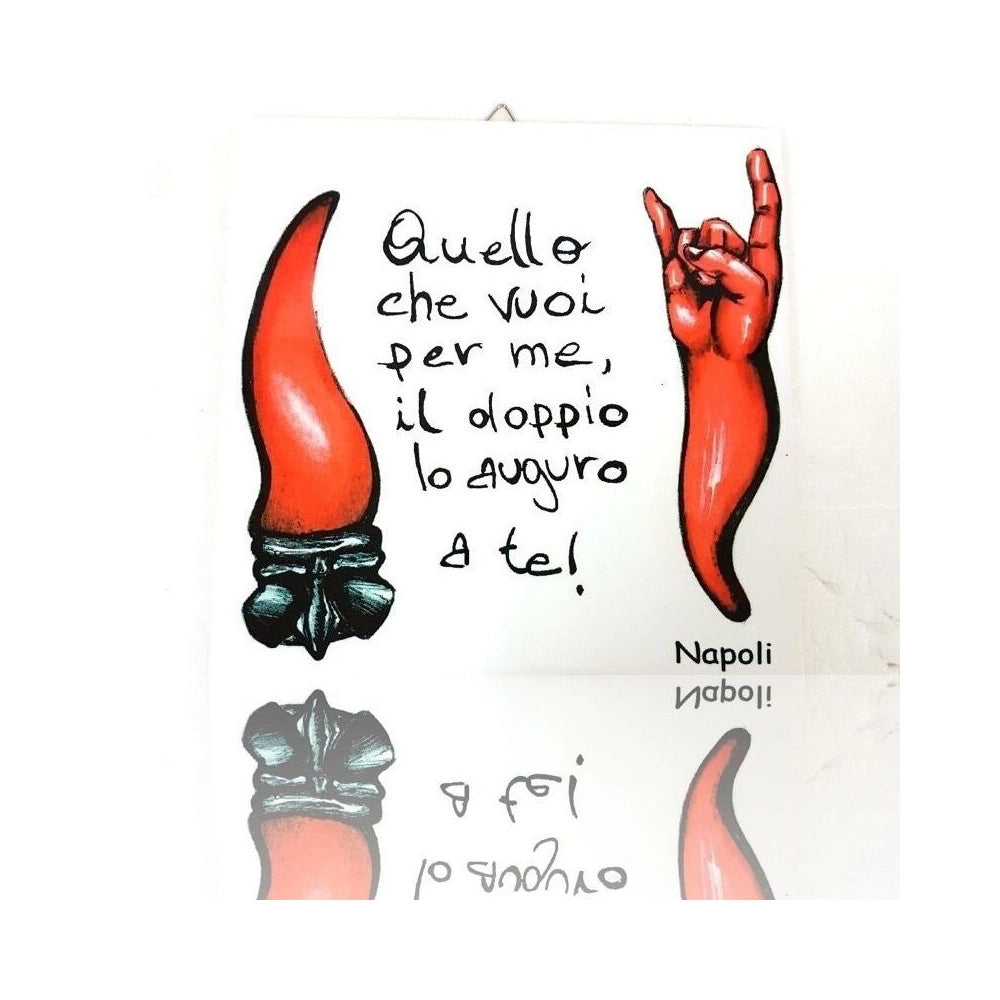 Trade Shop - Quadretto Piastrella Decorativa Porta Fortuna Ceramica Quello Che Vuoi Per -