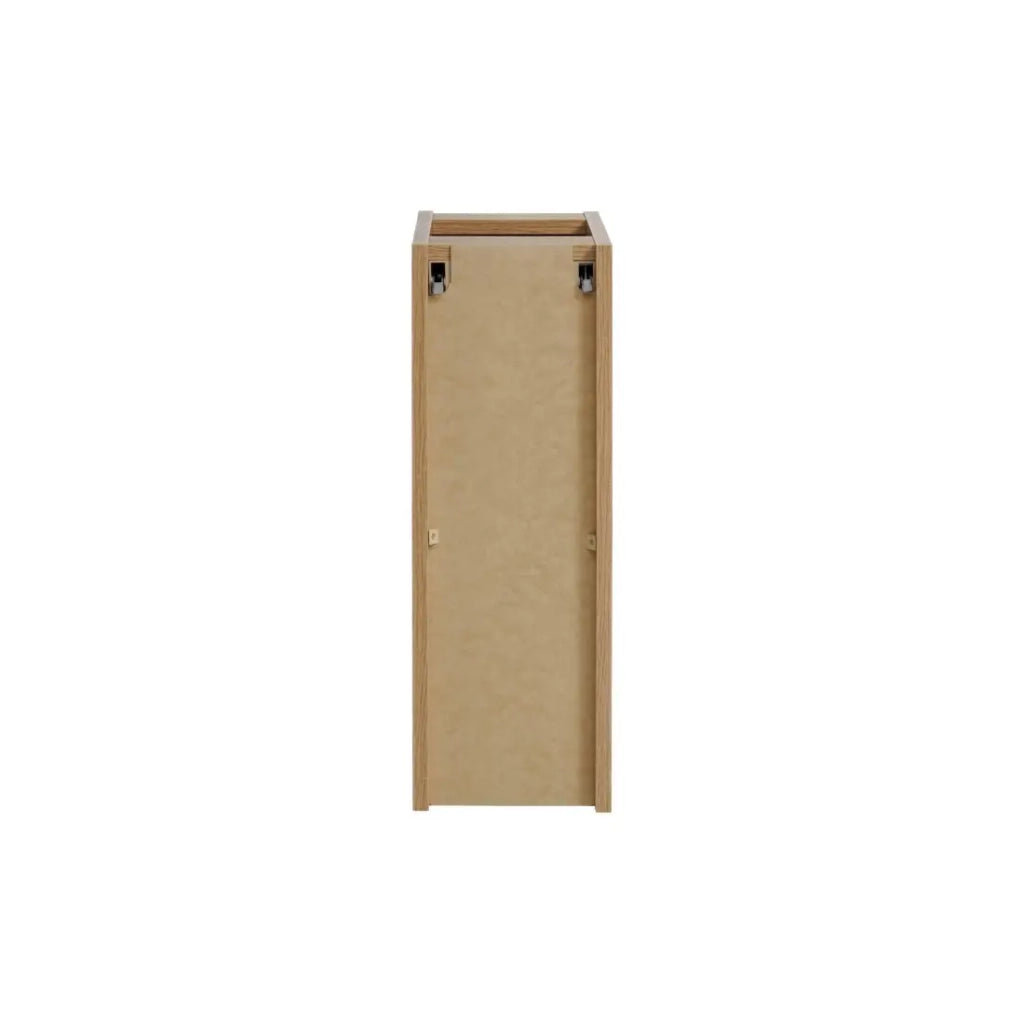 Mobiletto da bagno VANO – 1 porta – Colore quercia – L20 × P57 × H39 cm – Da appendere