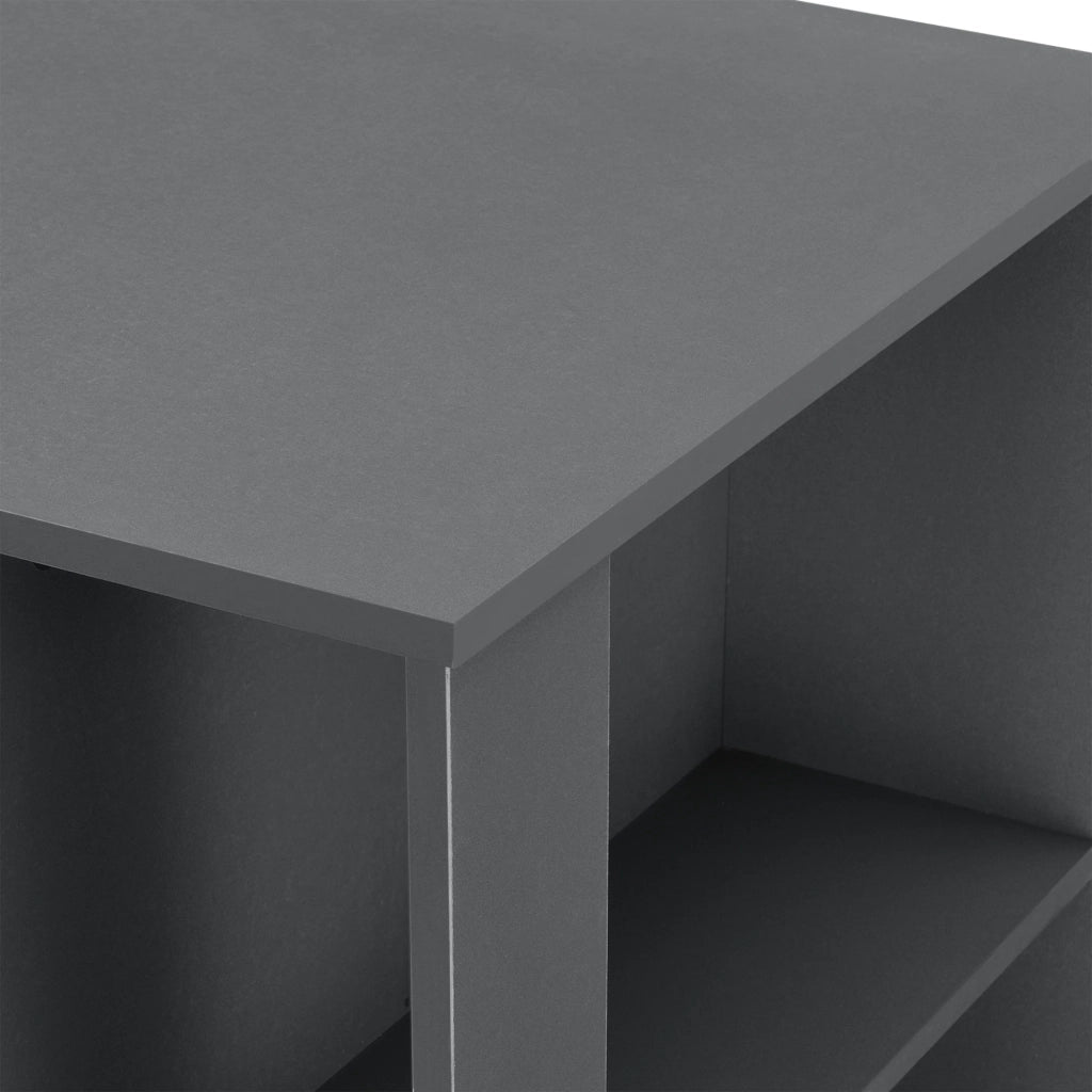 Tavolo da bar con 3 ripiani 120x60x106 cm grigio scuro 03_0008553