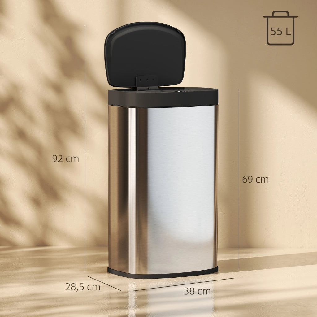 Bidone cucina 55L ¨C zephmum ¨C acciaio inossidabile 38x28,5x69cm
