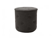1 pouff in ecopelle grigio con bottoni  misure l.40 h.40 p.40