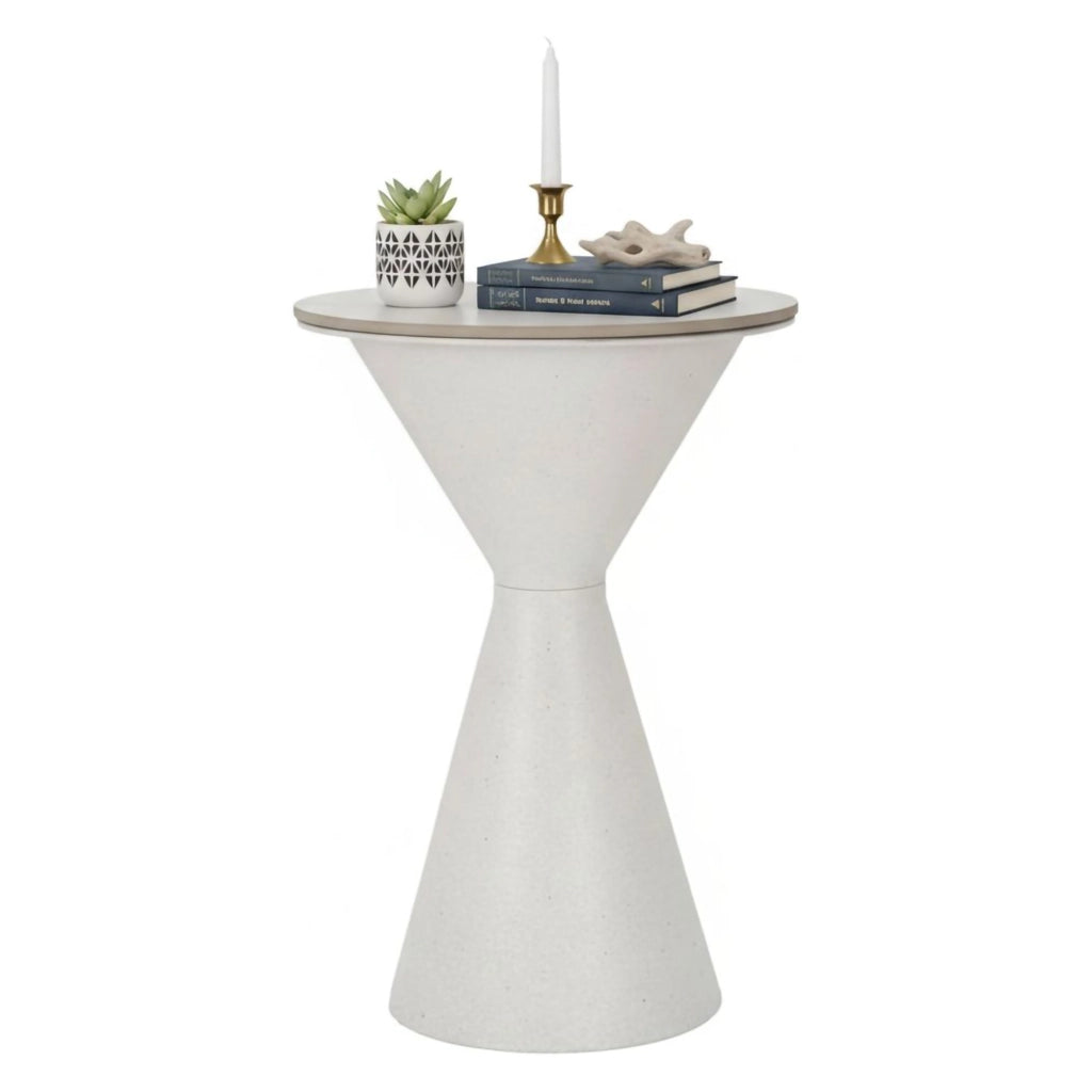 Tavolino da salotto Daunia, Tavolo basso da caffè, Portariviste per divano, Ripiano da soggiorno, 44x44 h63 cm, Bianco