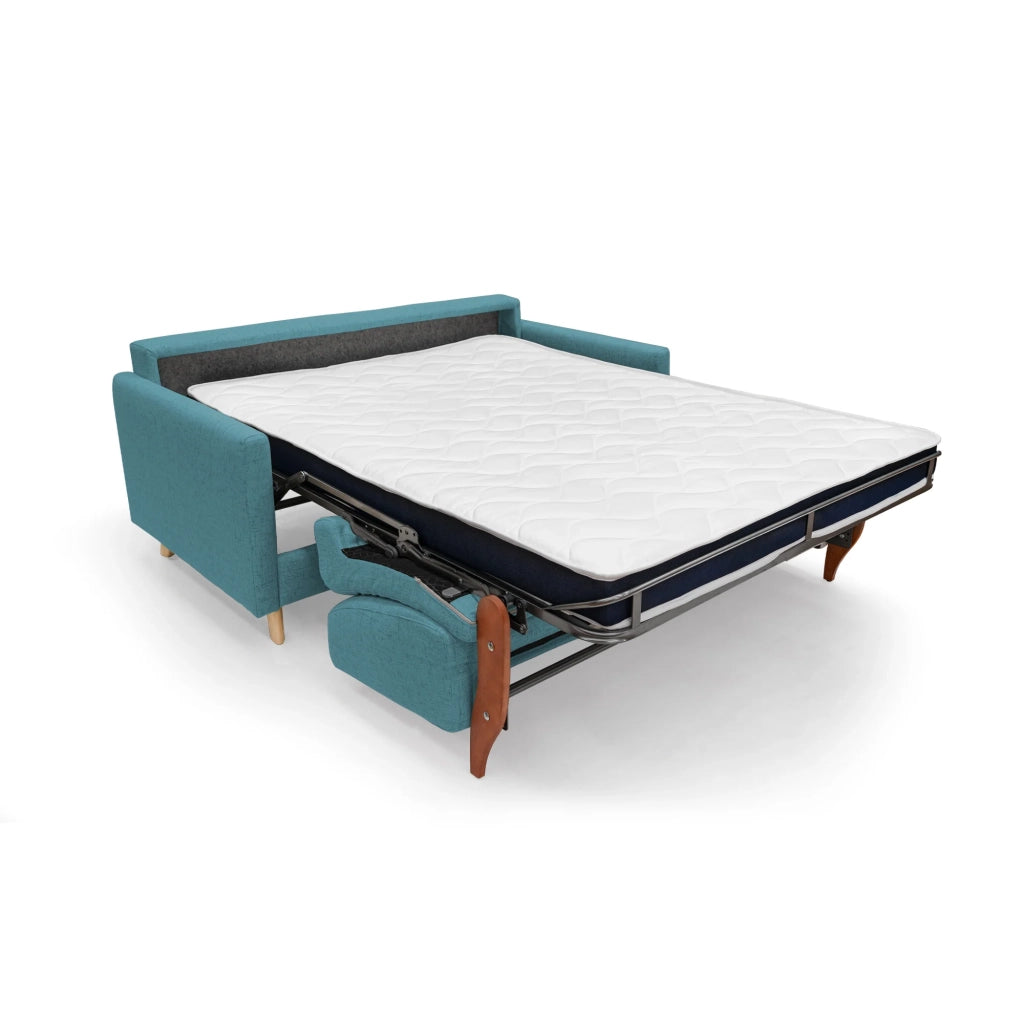 Edgar Divano letto matrimoniale in tessuto felis impermeabile T03 180 cm (mat. 140x197) azzurro