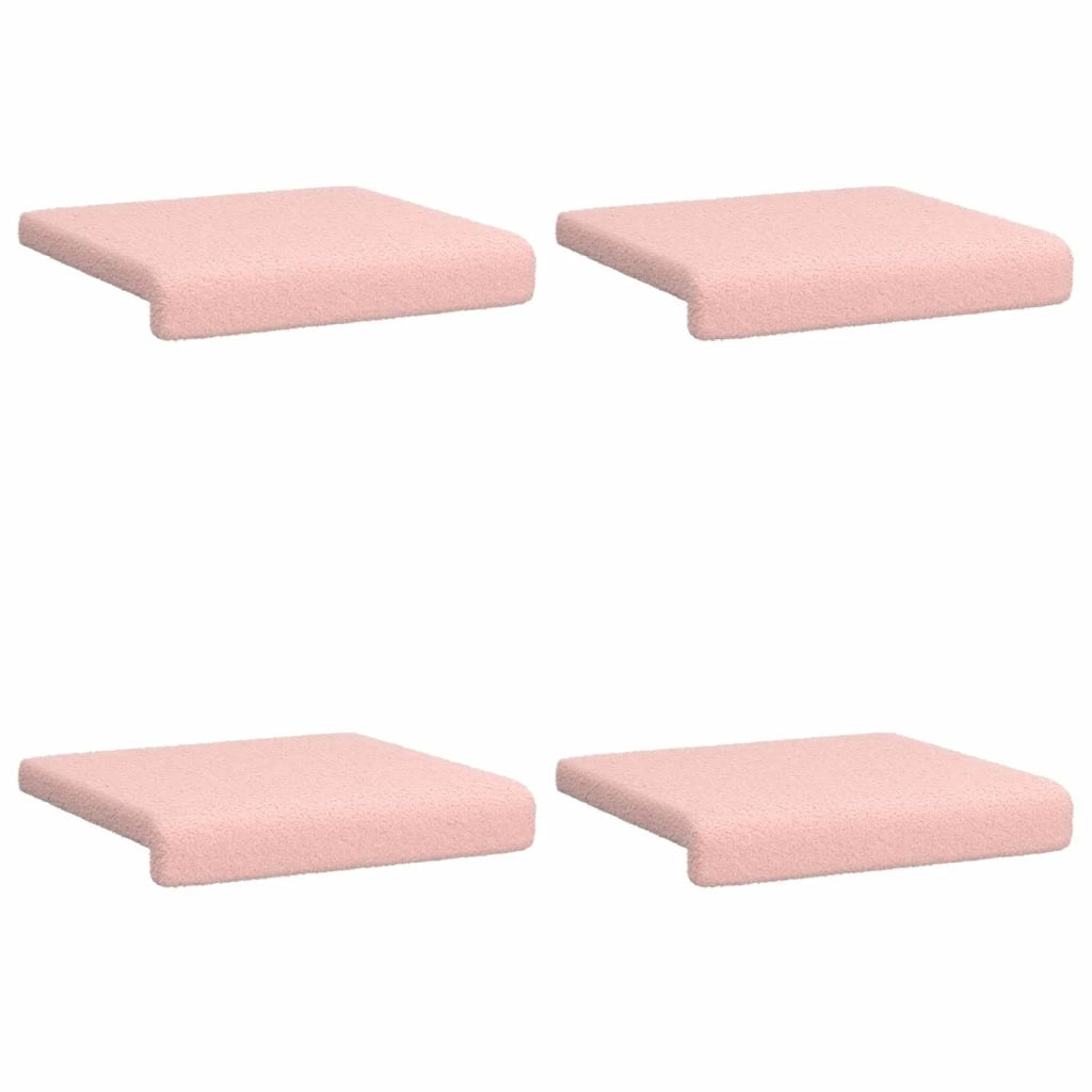 Cuscino per panchina 4 pcs Tessuto Sherpa Rosa Profondità 35 cm 42043151