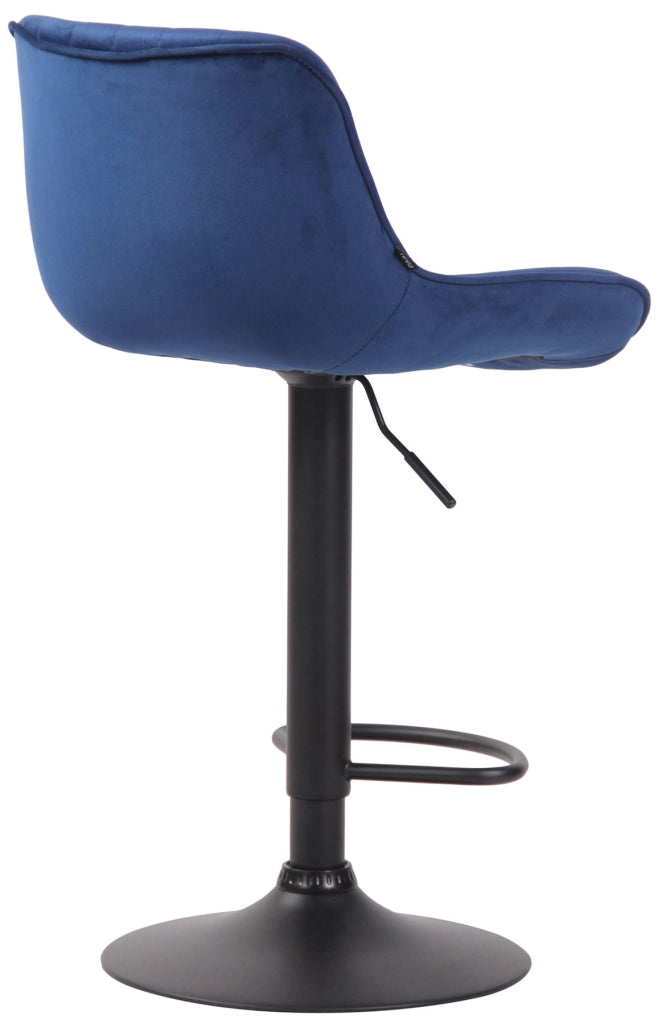 Set di 2 sgabelli da bar Lentini Velvet blu,nero