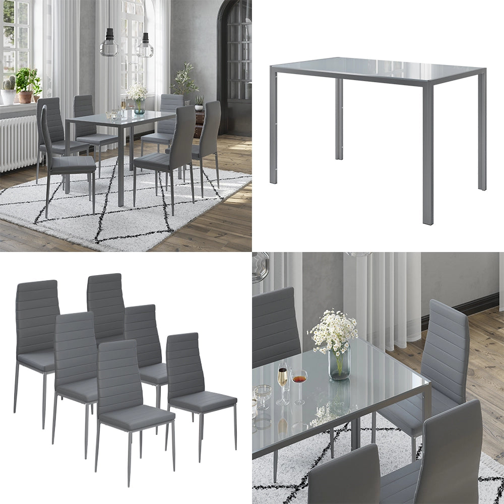 Vicco Set di tavoli da pranzo Grigio 120 x 75 cm Set di 6