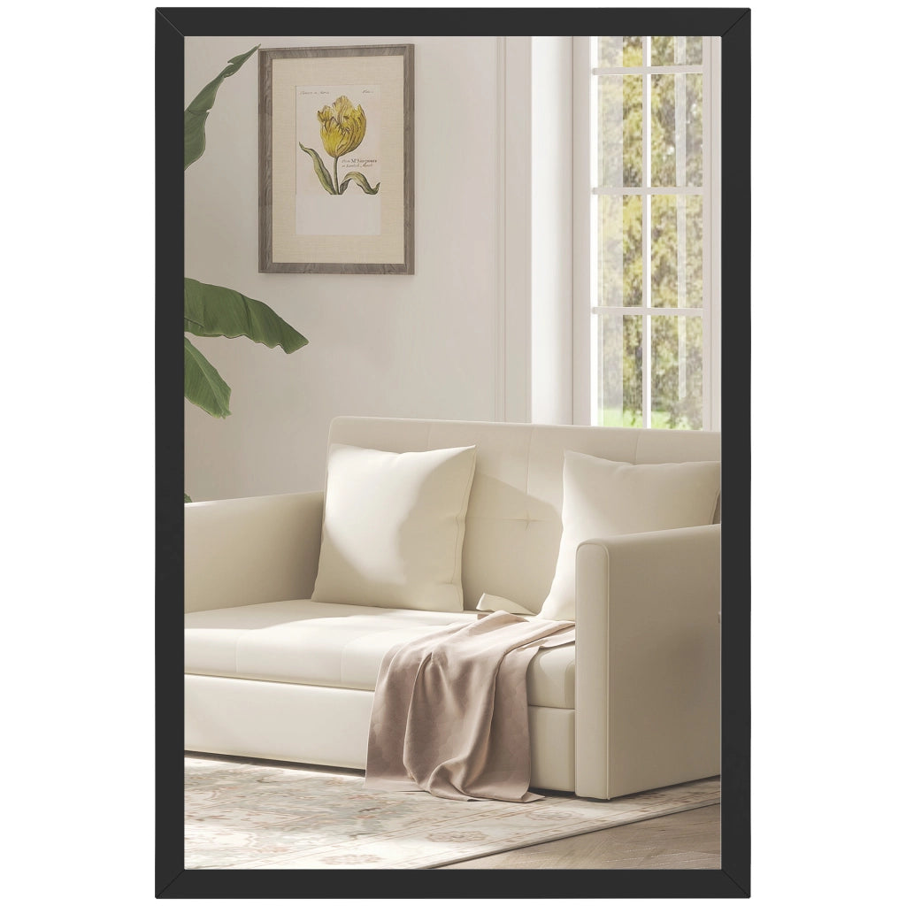 Specchio da parete rettangolare ¨C Xylo ¨C legno nero 60x40 cm