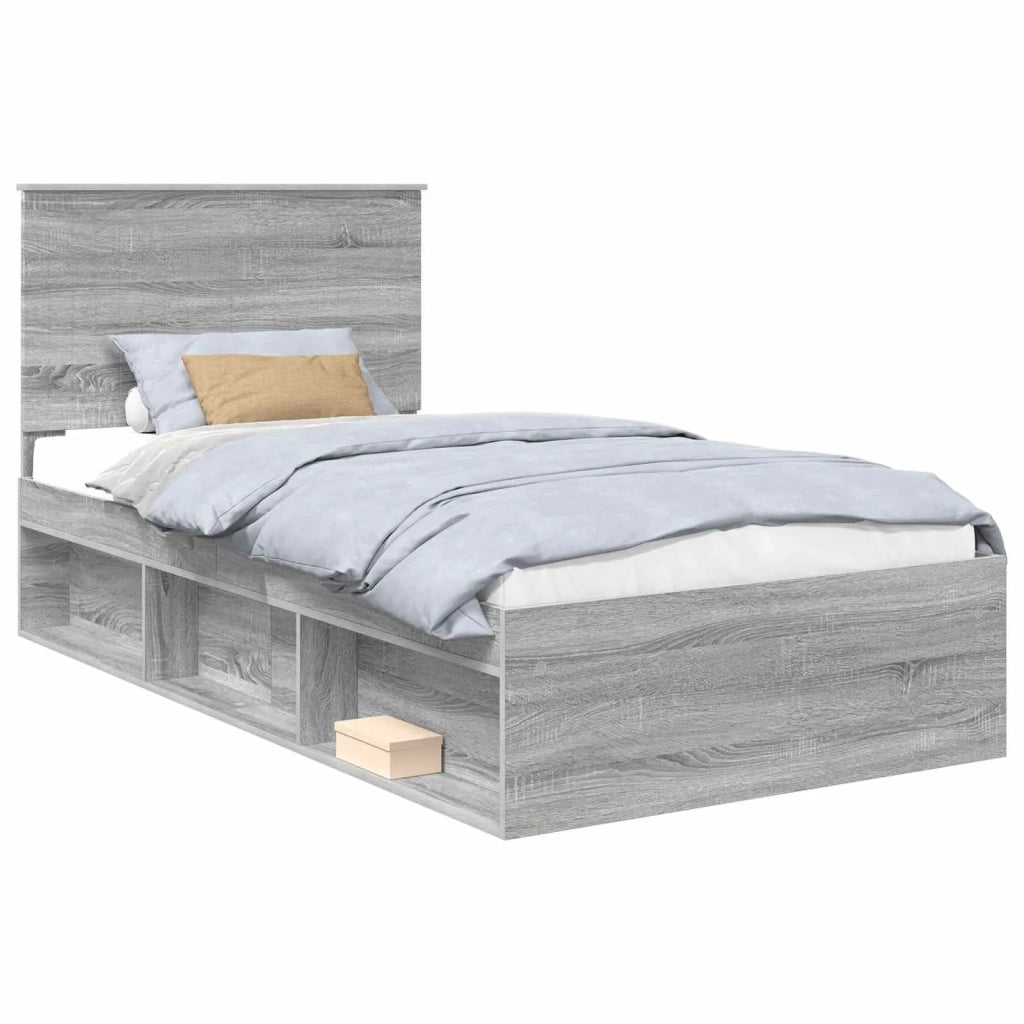 Struttura del letto Grigio Sonoma 100 x 200 cm Pino massello 3411051