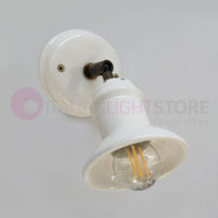 CANTUCCI Applique Spot Orientabile Ceramica e Ottone Rustico Country