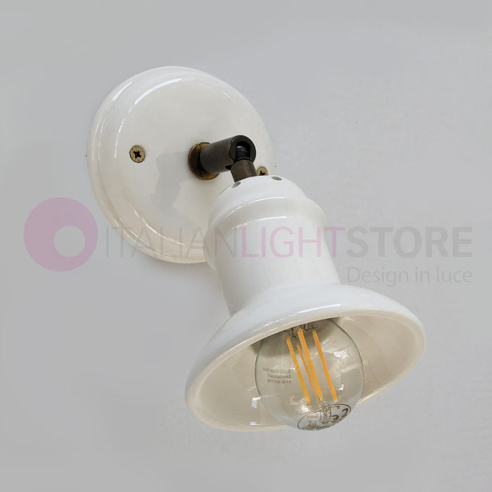 CANTUCCI Applique Spot Orientabile Ceramica e Ottone Rustico Country