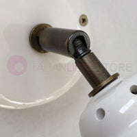 CANTUCCI Applique Spot Orientabile Ceramica e Ottone Rustico Country