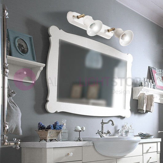 CANTUCCI Lampada da Parete o Soffitto a 2 Luci Orientabili Ceramica