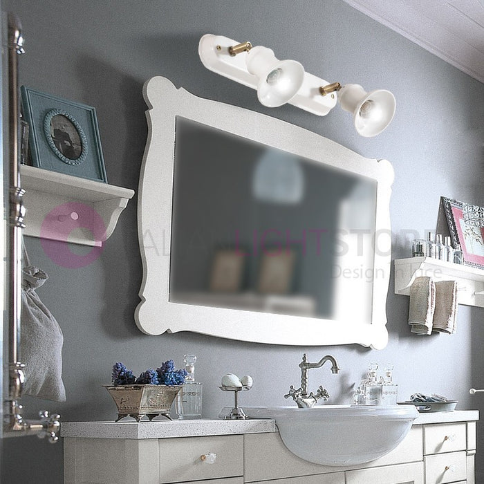 CANTUCCI Lampada da Parete o Soffitto a 2 Luci Orientabili Ceramica