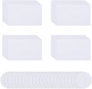 Etichette NFC 20 pezzi - Etichette NFC rotonde/rettangolari - PVC - 2,5 x 2,5 cm / 8,6 x 5,4 cm - Bianche - Buona compatibilità - Etichette RFID
