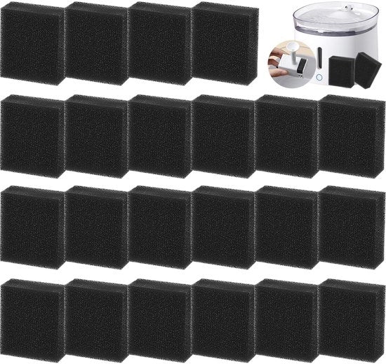 Filtro per pompa dell'acqua, filtro per fontane per animali domestici, modello: WF20 (nero-24st)