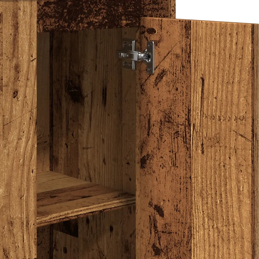 Credenza Legno Antico 36x35,5x103,5 cm in Legno Multistrato