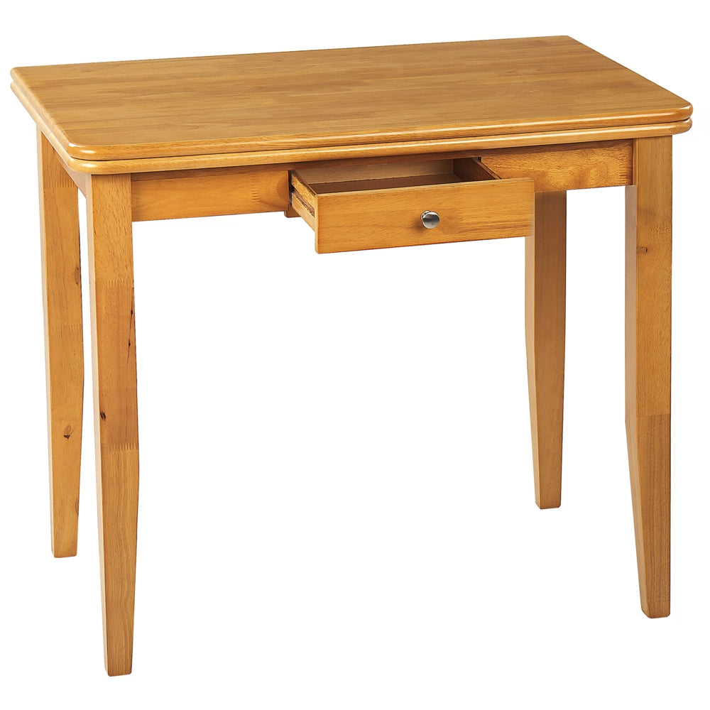 Tavolo da pranzo allungabile in legno chiaro 90/120 x 60 cm con cassetto