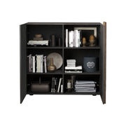 Madia Giarole, Credenza 4 Ripiani, 121x44x114h cm Marrone Noce