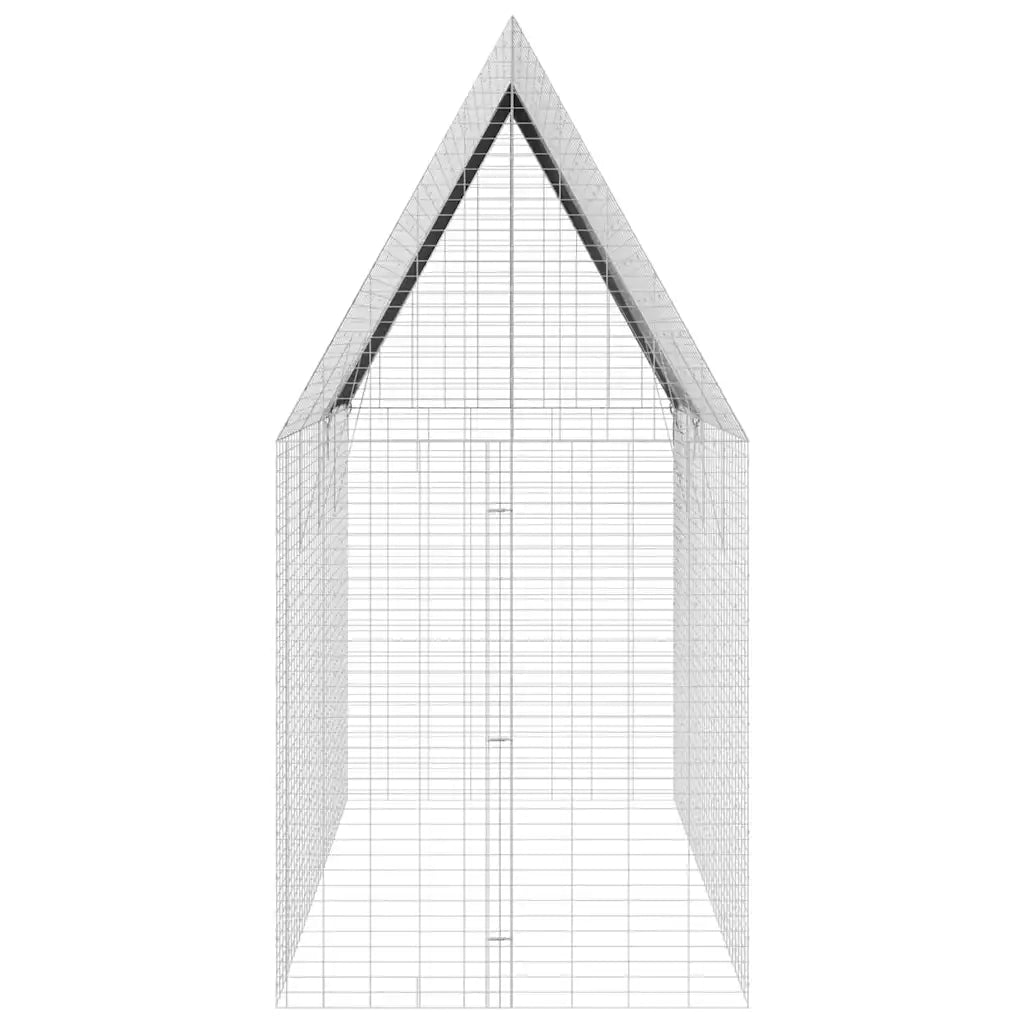 Gabbia per Conigli Argento 400 x 100 x 210 cm Acciaio zincato 42019248