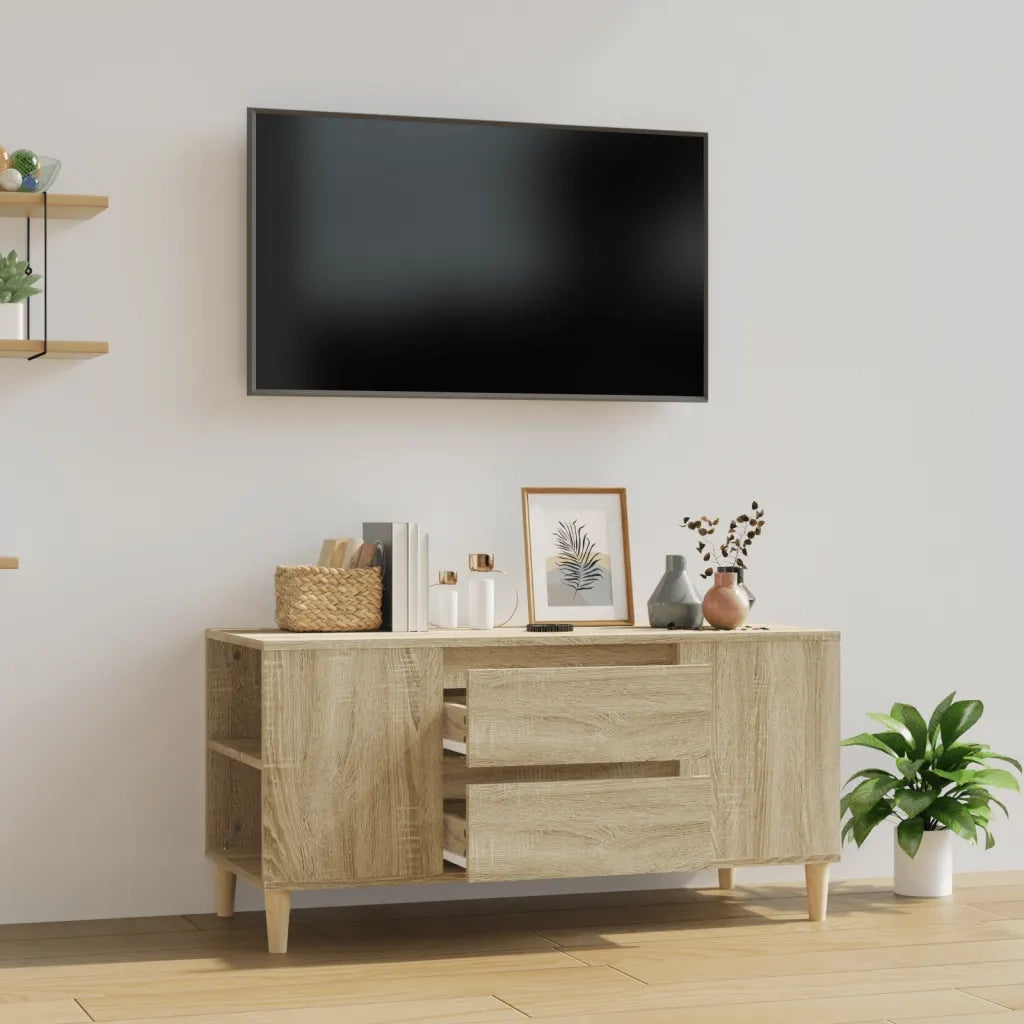 Mobile Porta TV Rovere Sonoma 102x44,5x50 cm Legno Multistrato 819599