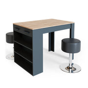 Vicco Set di tavoli da pranzo Antracite/quercia dorata 67 x 100 cm con 2 sgabelli