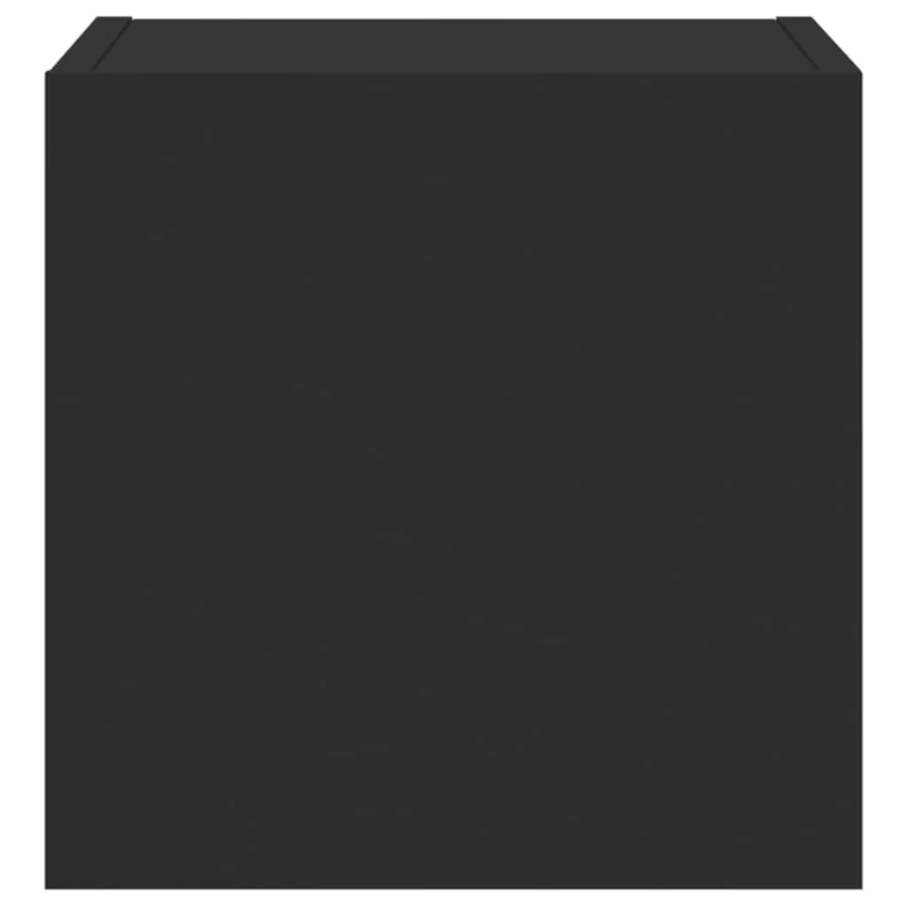 Mobile TV multimediale da parete mensola TV credenza mobile TV per sala da pranzo soggiorno camera da letto con luci LED 2 pezzi 30,5 x 35 x 30 cm nero 02_0029096
