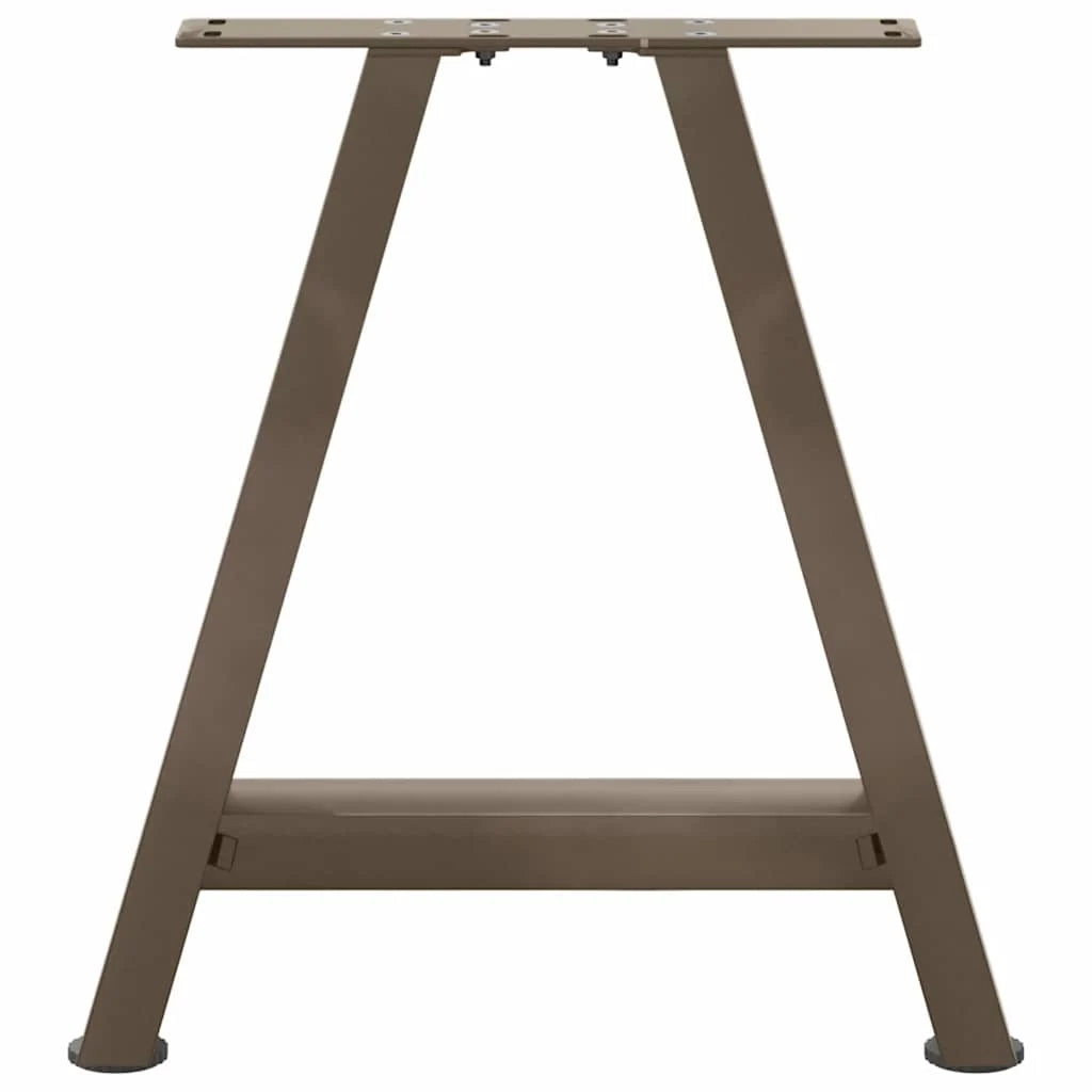 Set di 2 gambe regolabili per tavolino da caffè a forma di A 50 x 42-43 cm acciaio nero 02_0057115