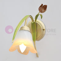 FLORA Applique a 1 Luce in Ferro Decorato Stile Floreale