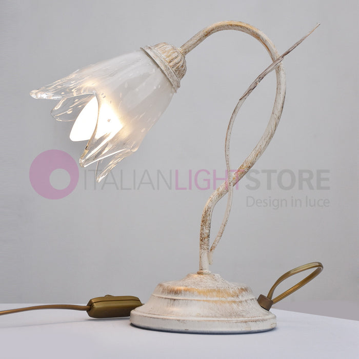 SYBILLA Lampada da tavolo in Ferro Stile Rustico Floreale