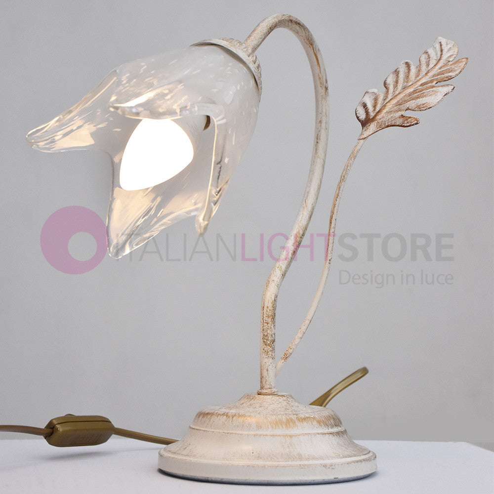 SYBILLA Lampada da tavolo in Ferro Stile Rustico Floreale