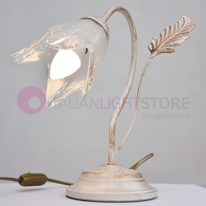 SYBILLA Lampada da tavolo in Ferro Stile Rustico Floreale