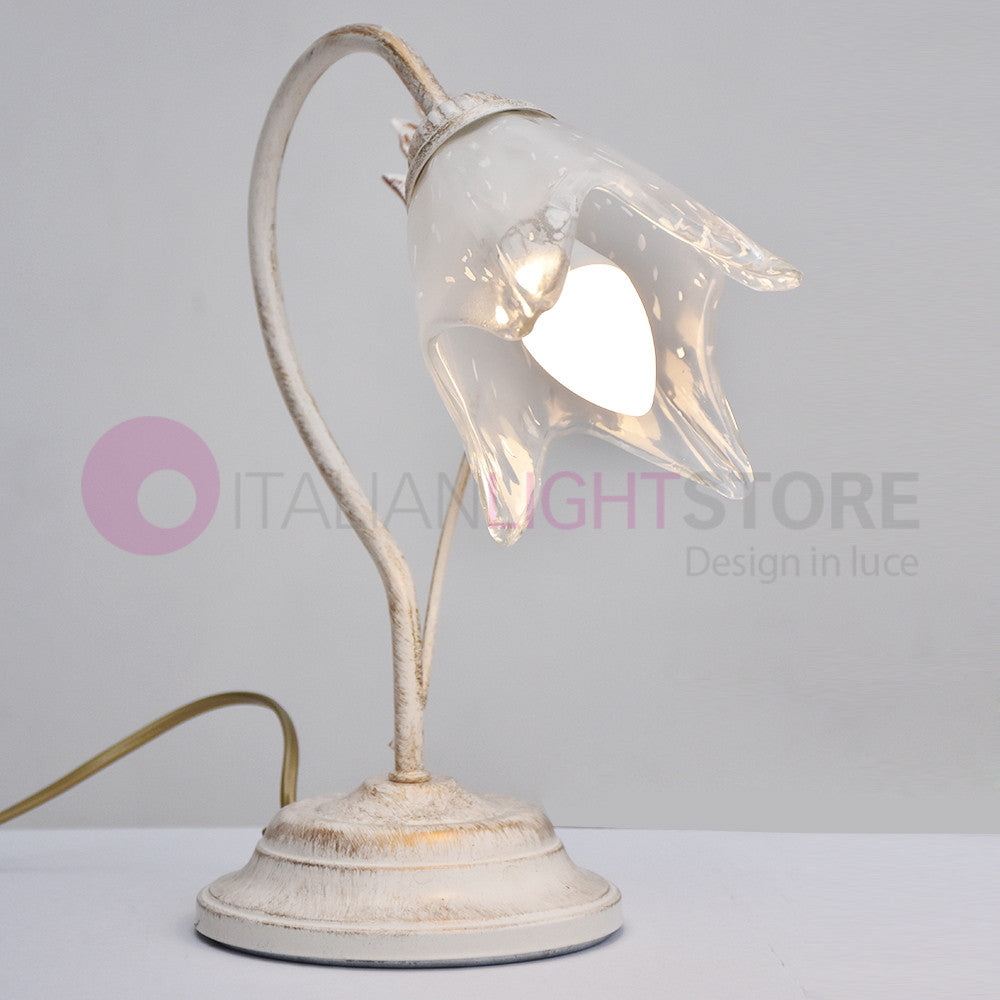 SYBILLA Lampada da tavolo in Ferro Stile Rustico Floreale