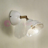 RIPARBELLA Applique Spot Orientabile Ceramica e Ottone Rustico Country