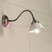 RIPARBELLA Applique a Braccio Ottone Ceramica Rustico Country
