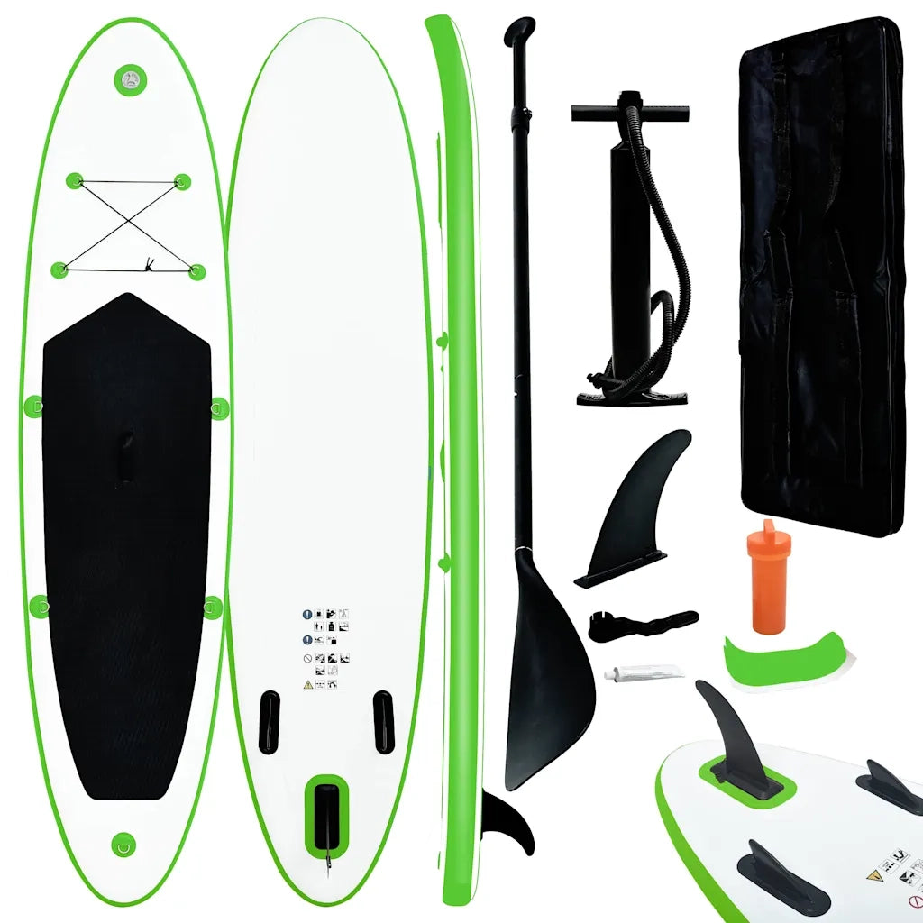 Set Tavola Gonfiabile da SUP Verde e Bianco 92732