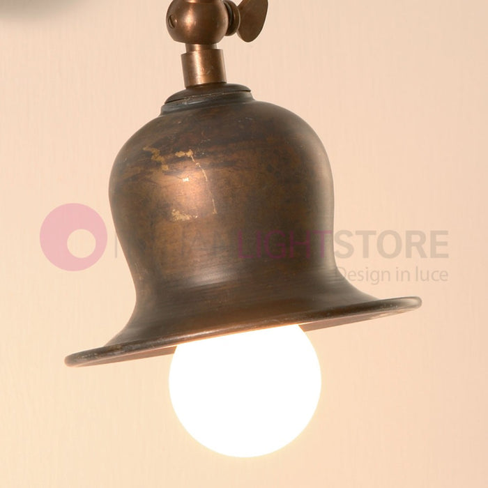 ASSISI Lampada da Parete Applique Rustico Ottone Anticato